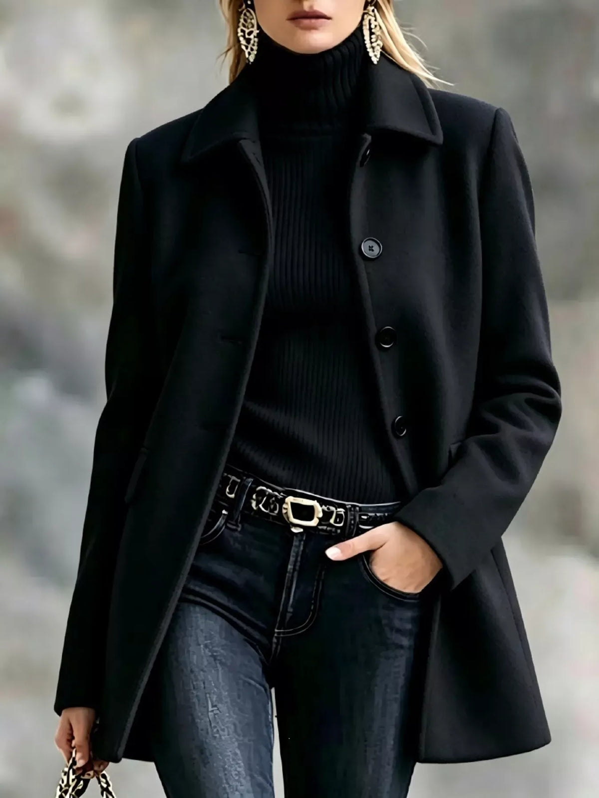 Women's Lined Button-Front Longline Coat — photo 4