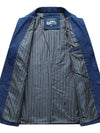 Indigo Ledger Denim Blazer — Extended Sizing — color or detail view 4