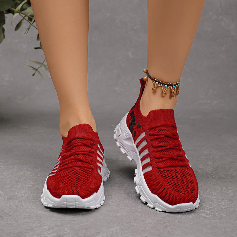 Women's Breathable Mesh Sports Sneakers - Lightweight Non-Slip Running Shoes