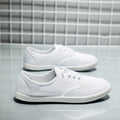 Lace-Up Classic Canvas Sneakers - Breathable Flat Shoes for Everyday Wear