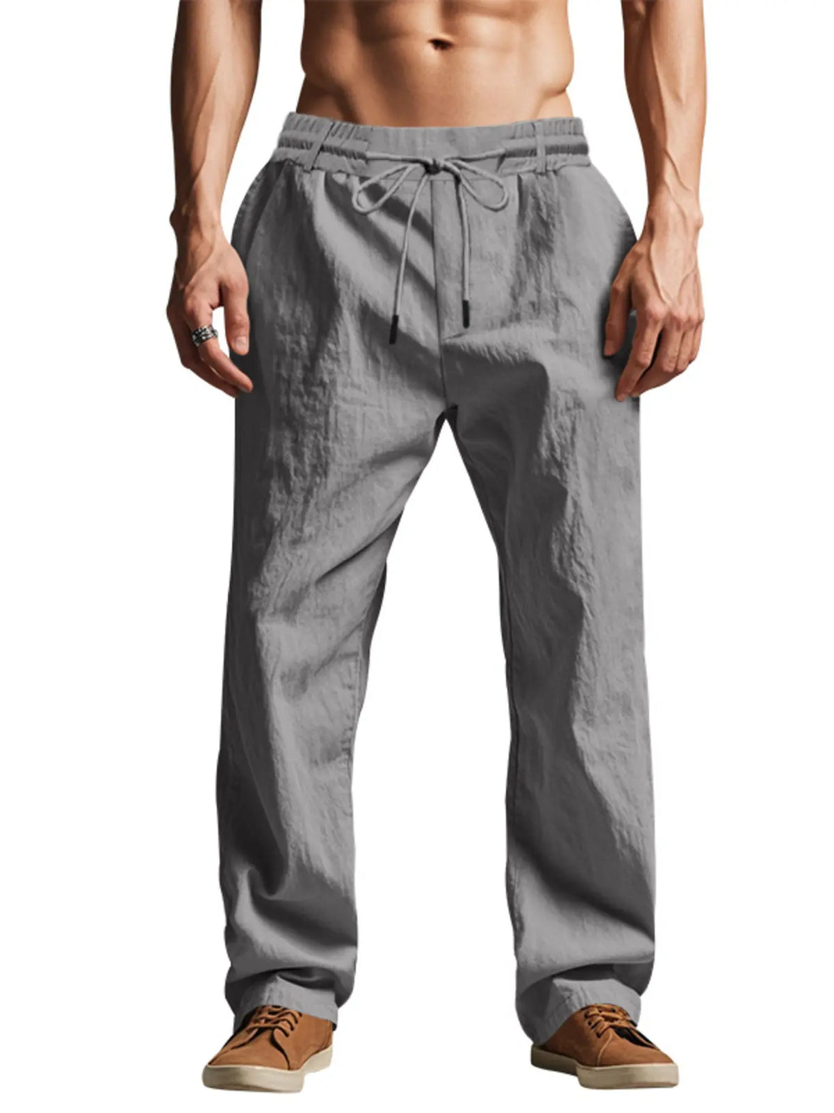 Men's Relaxed Drawstring Pants with Pockets — photo 6