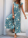 Solene Printed Crewneck Cap Sleeve Wide-Leg Jumpsuit — product view 2