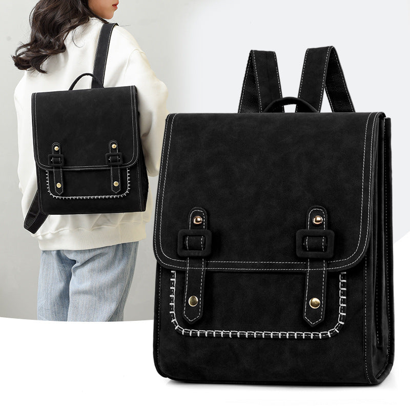 Korean-Style Women's Backpack - PU Leather Fashion Backpack with Multiple Pockets | Sarah Express