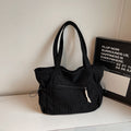 Women's Corduroy Tote Bag – Casual Everyday Shoulder Bag with Double Straps