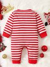 Meadow Days Christmas Santa Striped Snap-Leg One-Piece — product view 2