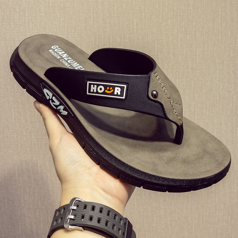 Men's Non-Slip Beach Flip-Flops - Thick Sole Comfort Sandals