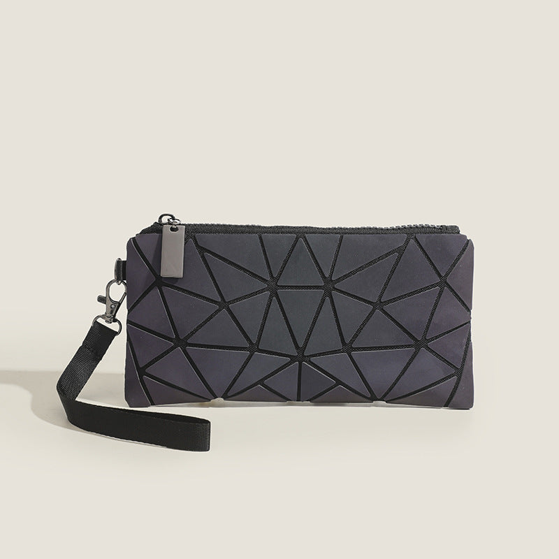 Geometric Patchwork Glow-in-the-Dark Clutch Bag - Lightweight Evening Handbag