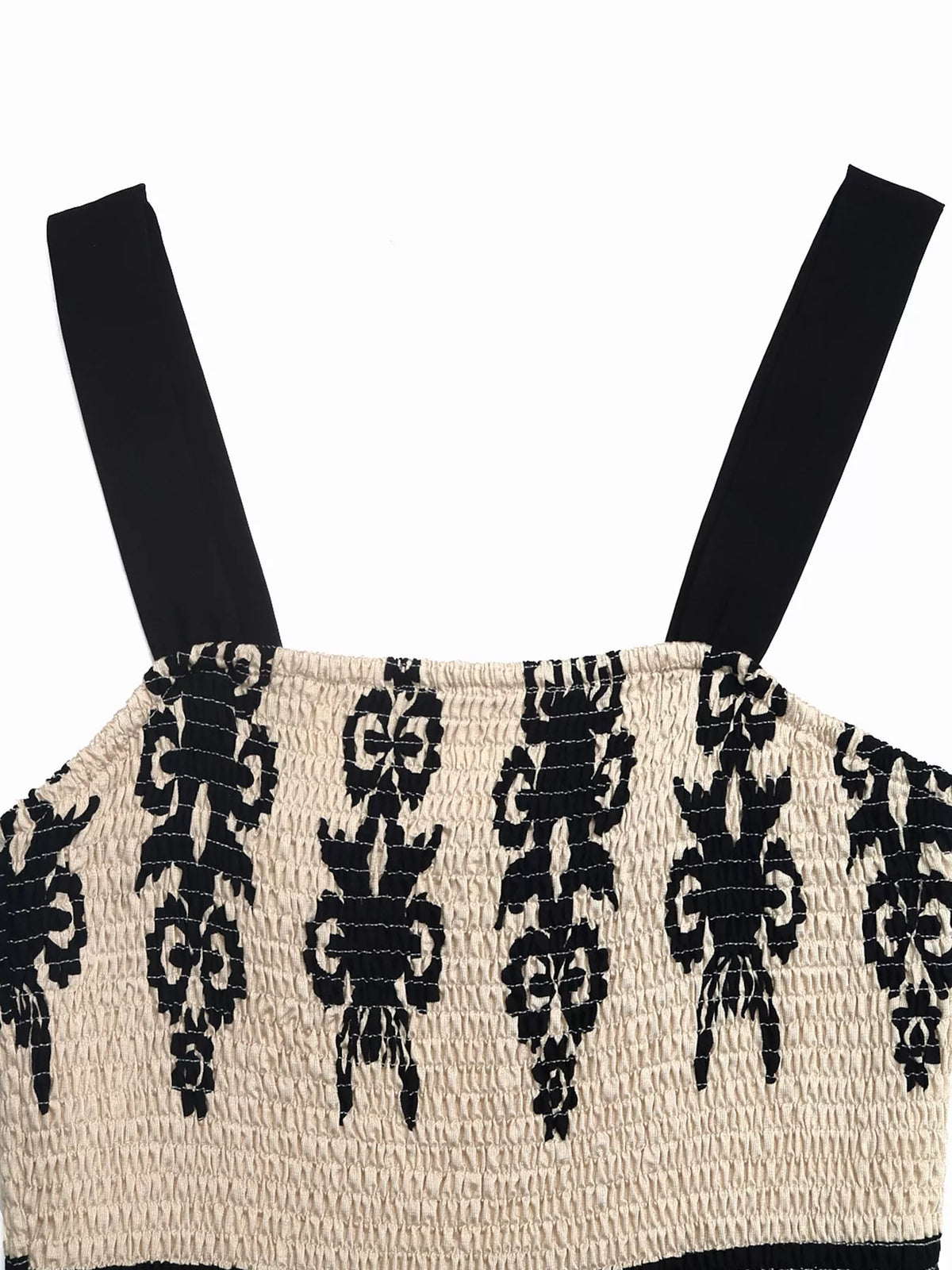 Marais Smocked Wide Strap Tiered Dress