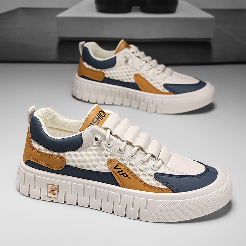 Men's Breathable Mesh Athletic Sneakers | Casual Lace-Up Shoes