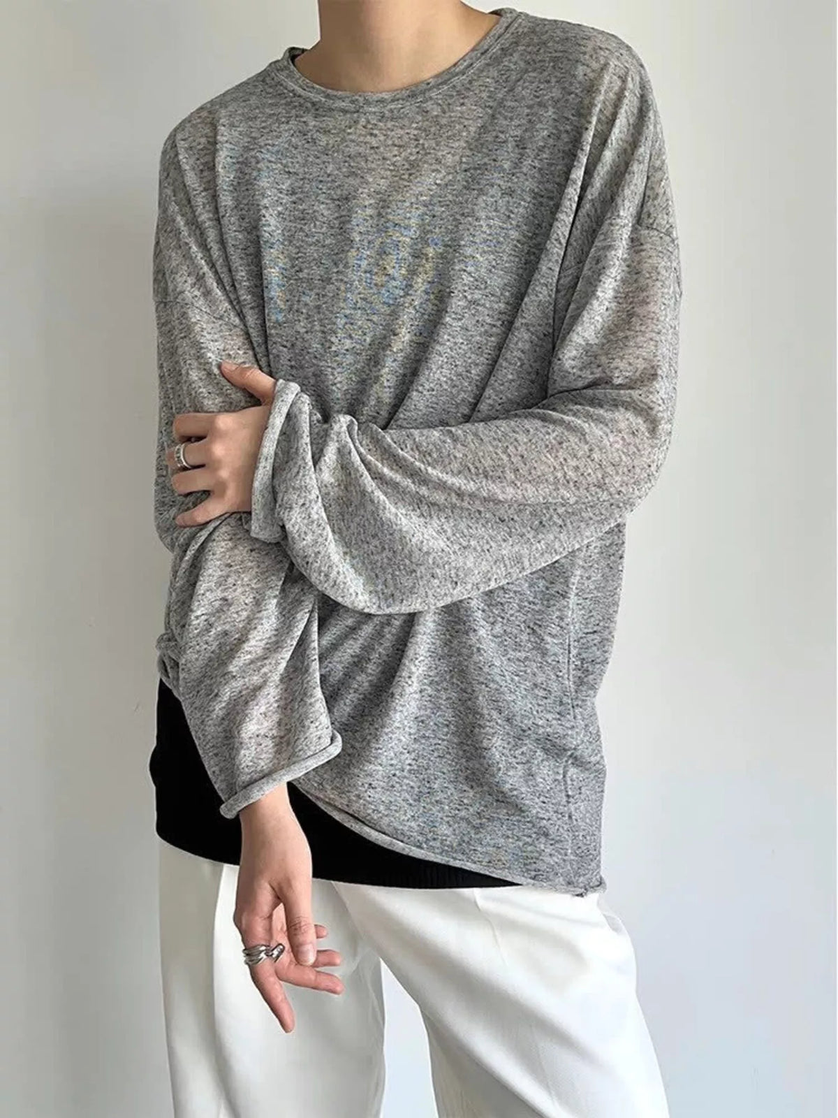 Men’s Heathered Long-Sleeve T-Shirt
