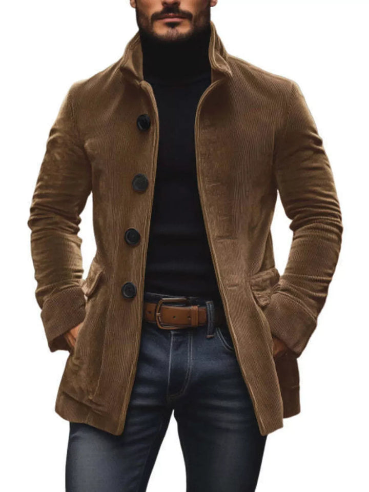 Men's Vintage Stand-Collar Coat