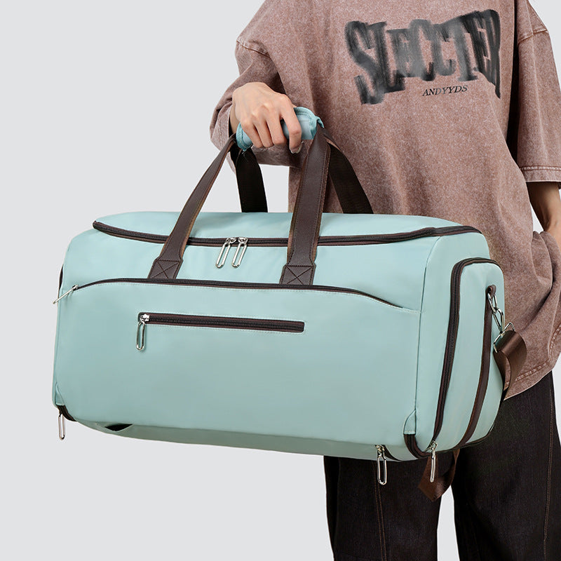 Multi-Function Sports & Travel Tote Bag with Dry-Wet Separation - Nylon Gym Duffel Bag for Fitness & Business Travel
