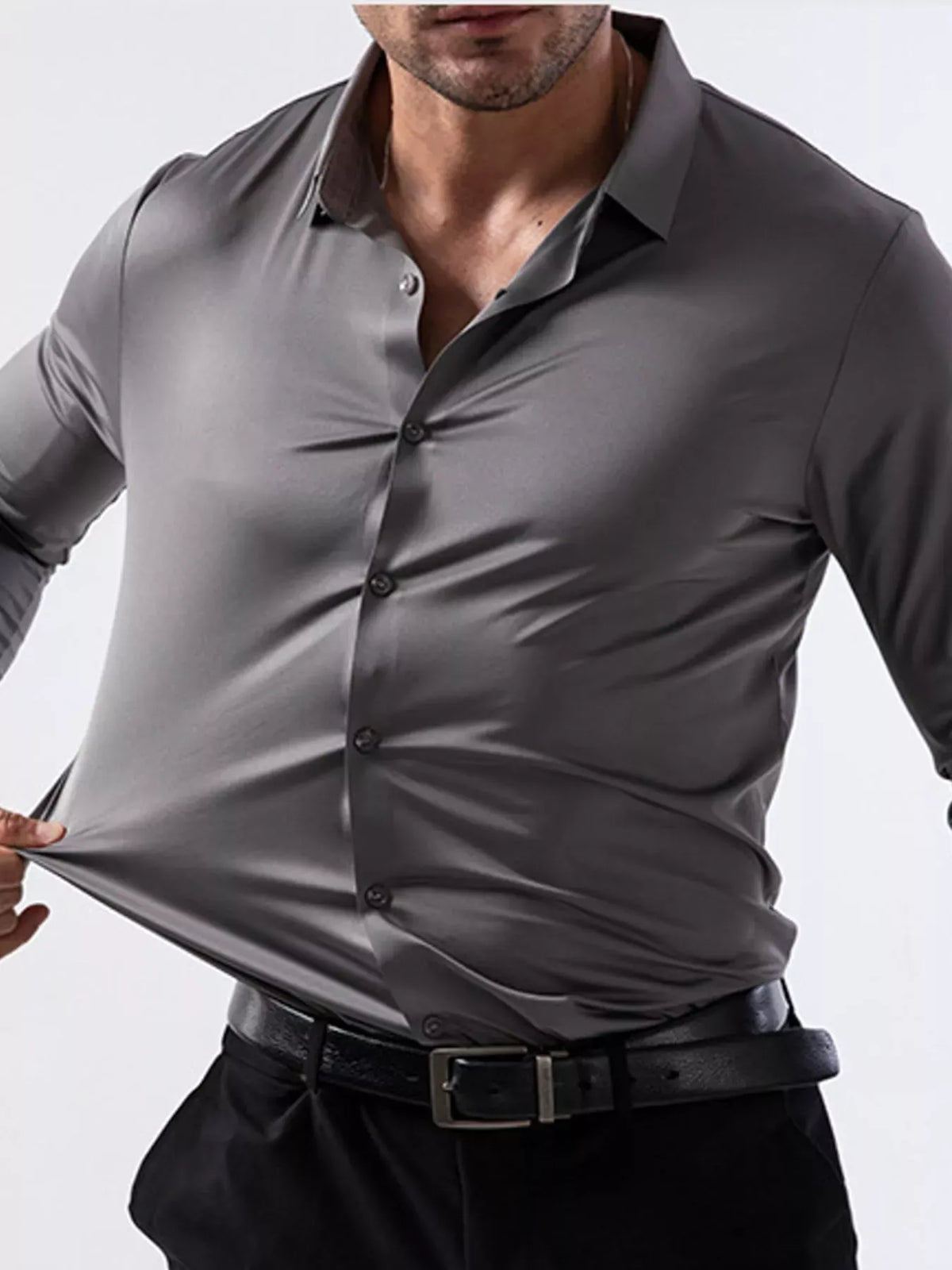Men's Slim-Fit Stretch Long-Sleeve Shirt — photo 23