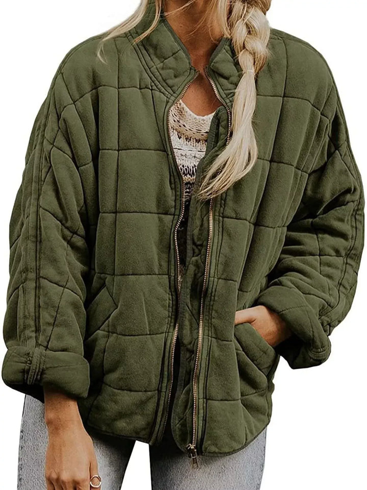 Quilted Zip-Up Outerwear