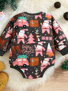 Bluebird Lane Christmas Print Long-Sleeve One-Piece Bodysuit — product view 2