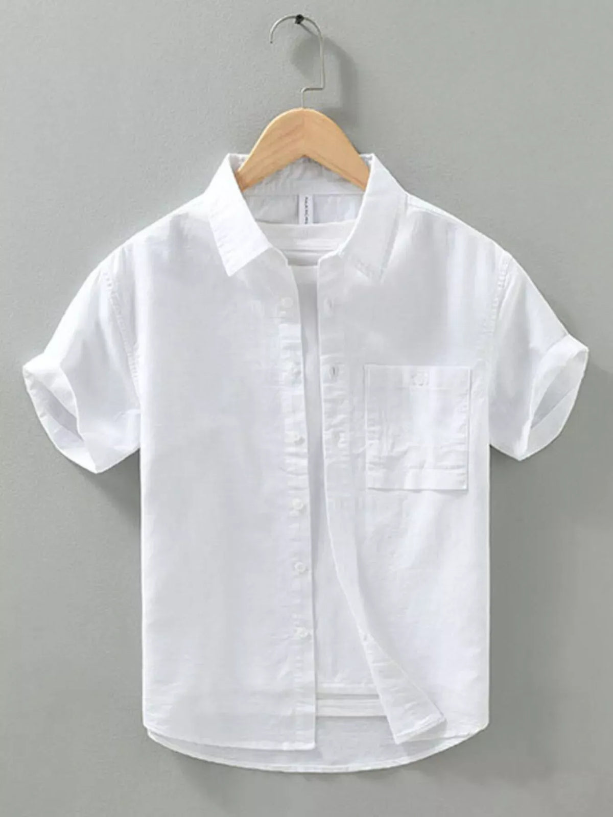 Men's Casual Short-Sleeve Button-Down Shirt with Chest Pocket – Regular & Plus Sizes — photo 5