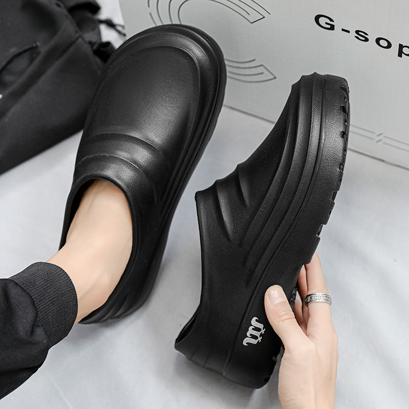 Men's Waterproof Non-Slip Work Shoes - Chef Kitchen Hospital EVA Slip-On Casual Footwear