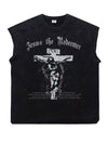 Redeemer vintage-wash tank in Vintage Black
