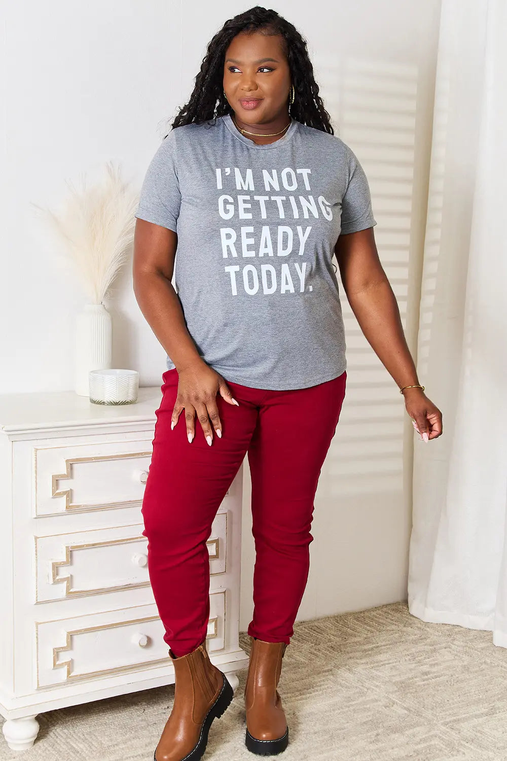 Simply Love 'I'm Not Getting Ready Today' T-Shirt — photo 9