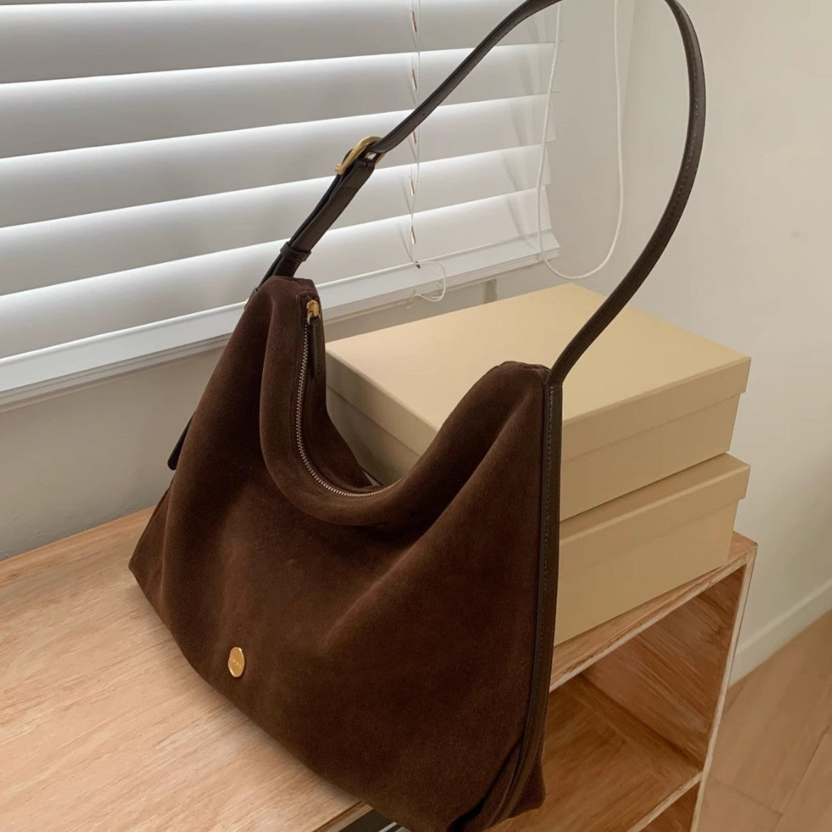 Women's Suede Tote Bag – Large Capacity Shoulder & Underarm Bag | Sarah Express
