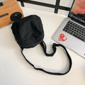 Retro Harajuku Canvas Crossbody Bag – Artistic Streetwear Commuter Bag for Women