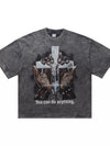 Carry the Cross vintage-wash tee in Vintage Black