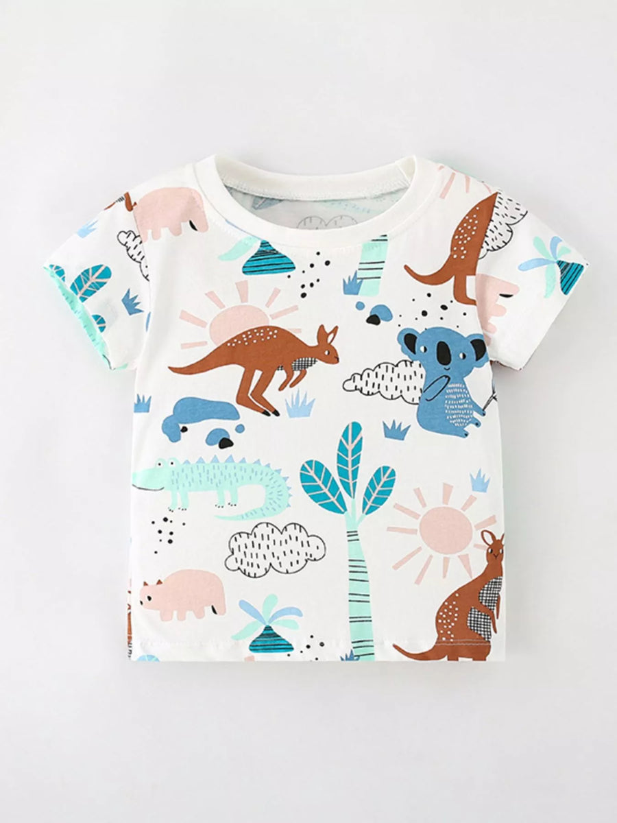 Bluebird Lane Animal Print Short-Sleeve T-Shirt