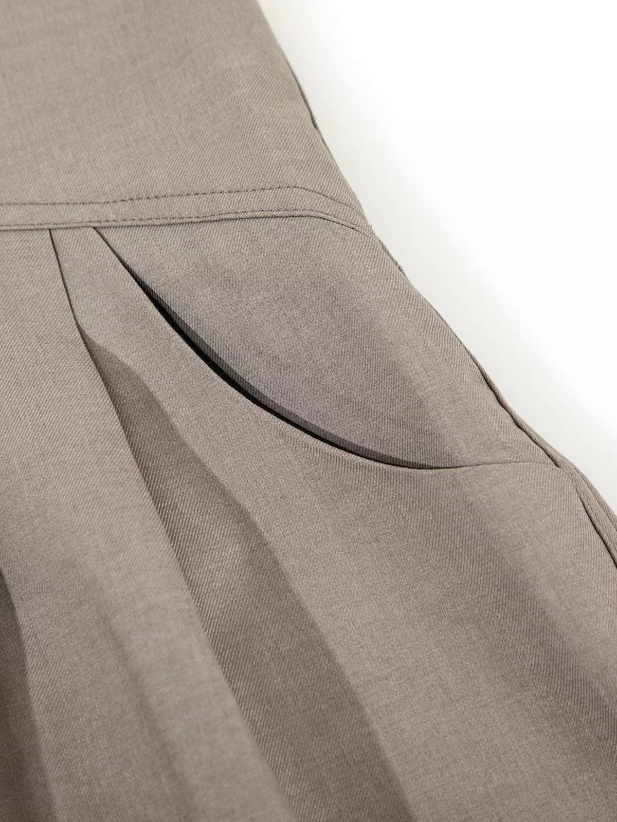 Men's High-Waisted Pleated Wide-Leg Pants