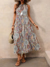 Solene Paisley Print Tie Neck Sleeveless Midi Dress — product view 5