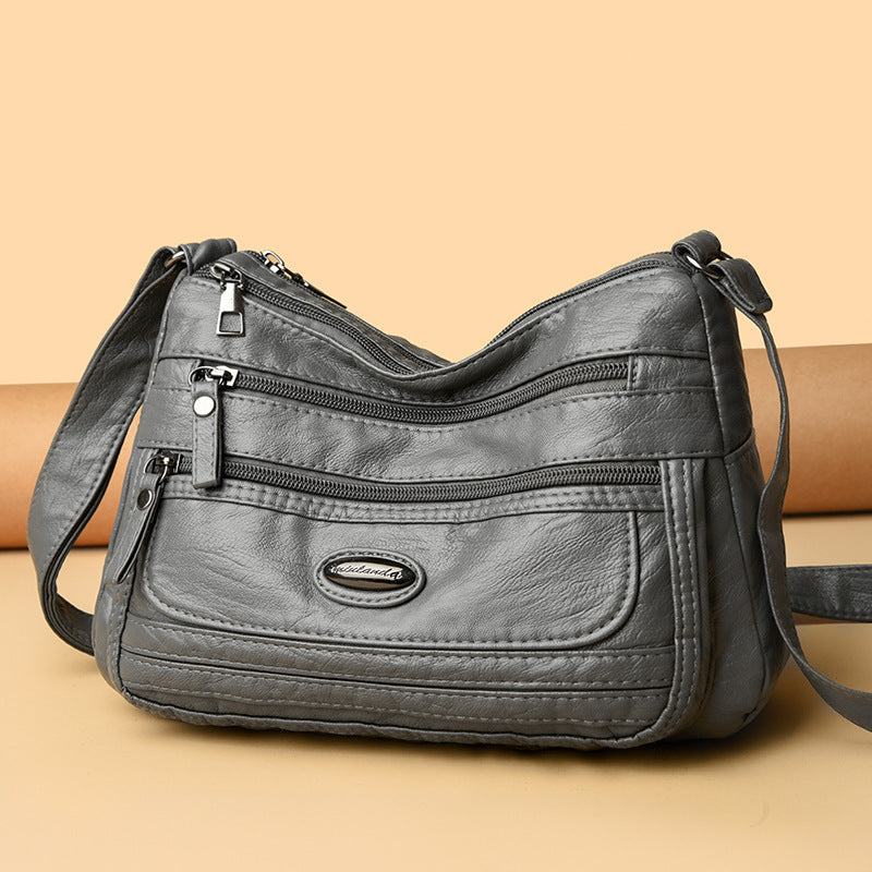 Women's Lightweight Soft PU Crossbody Shoulder Bag – Adjustable Strap, Multi-Color