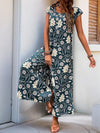 Solene Printed Crewneck Cap Sleeve Wide-Leg Jumpsuit — product view 16