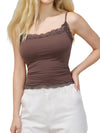 Women's lace-trim cami top