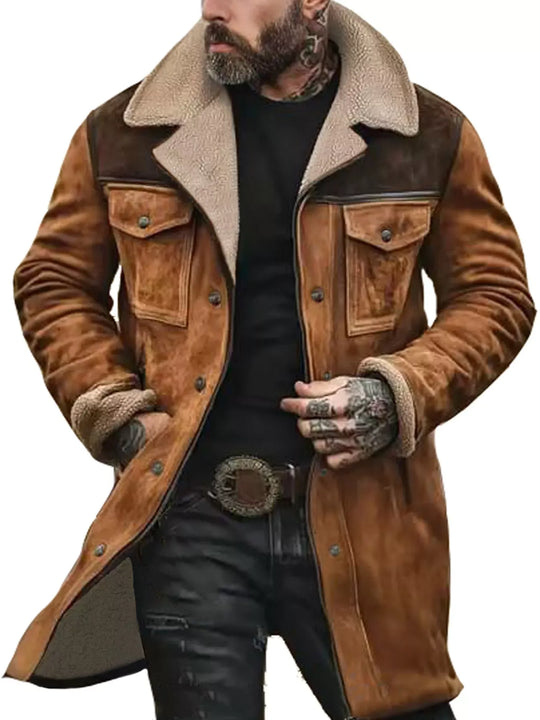 Another view: Men's Plush-Lined Longline Winter Coat – Extended Sizes