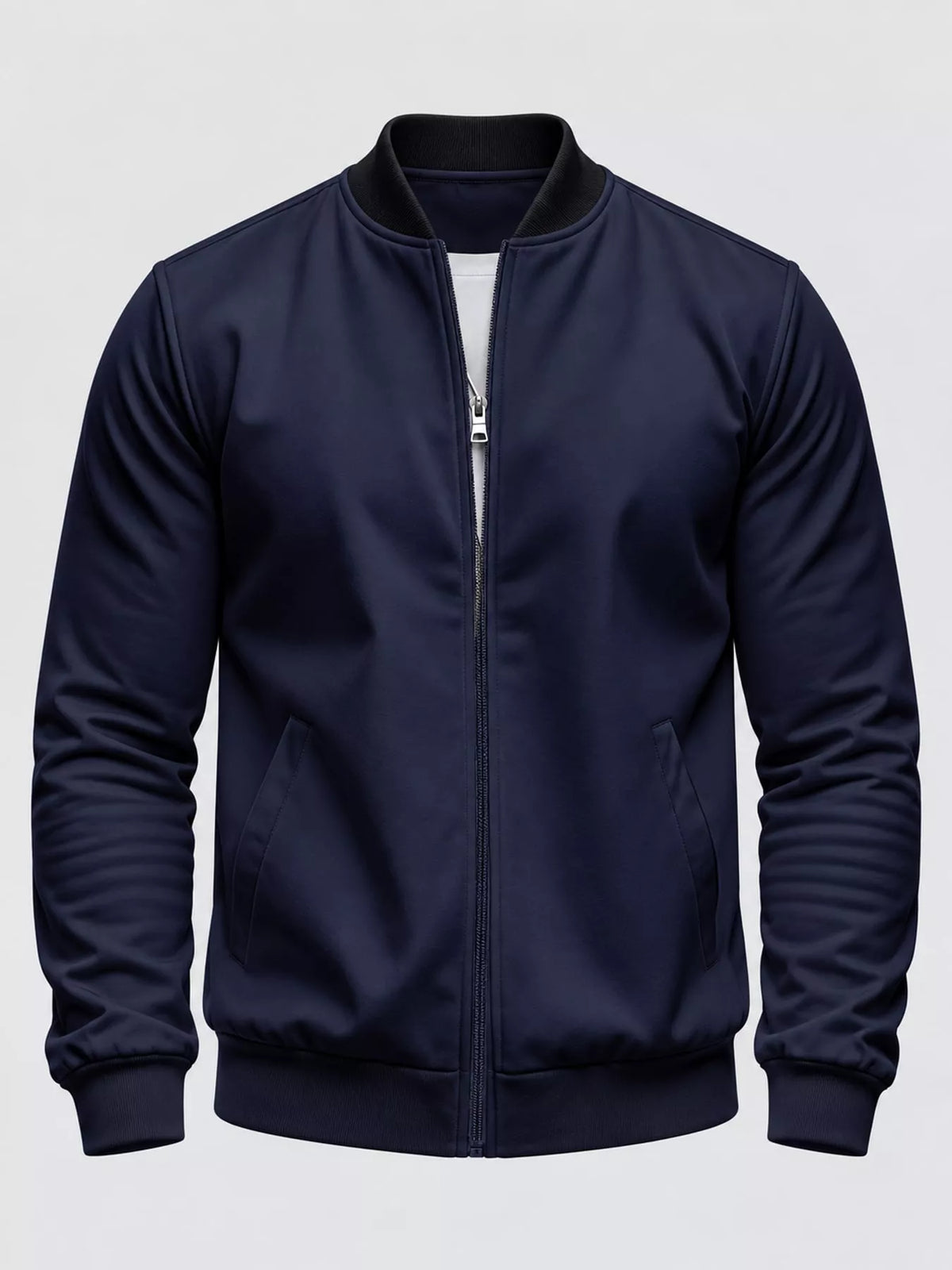 Men's Classic-Fit Zip-Up Bomber Jacket with Pockets — photo 19