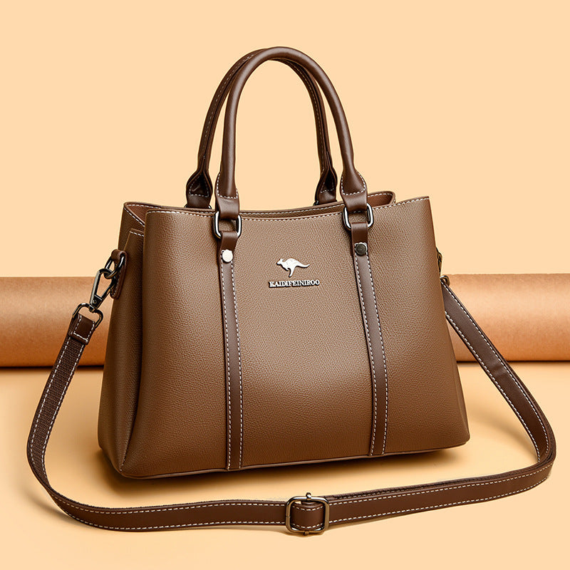 European And American Style Women's Structured PU Handbag | Everyday Shoulder Bag
