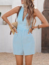Vesper Crisscross Back Striped Romper — product view 4