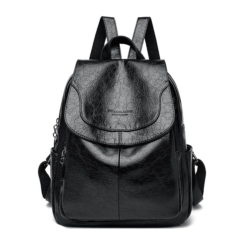 Women's Large Capacity Genuine Leather Travel Bag | Laptop Sleeve & Multi-Pocket