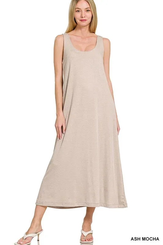 Another view: French Terry Twisted Strap Midi Dress