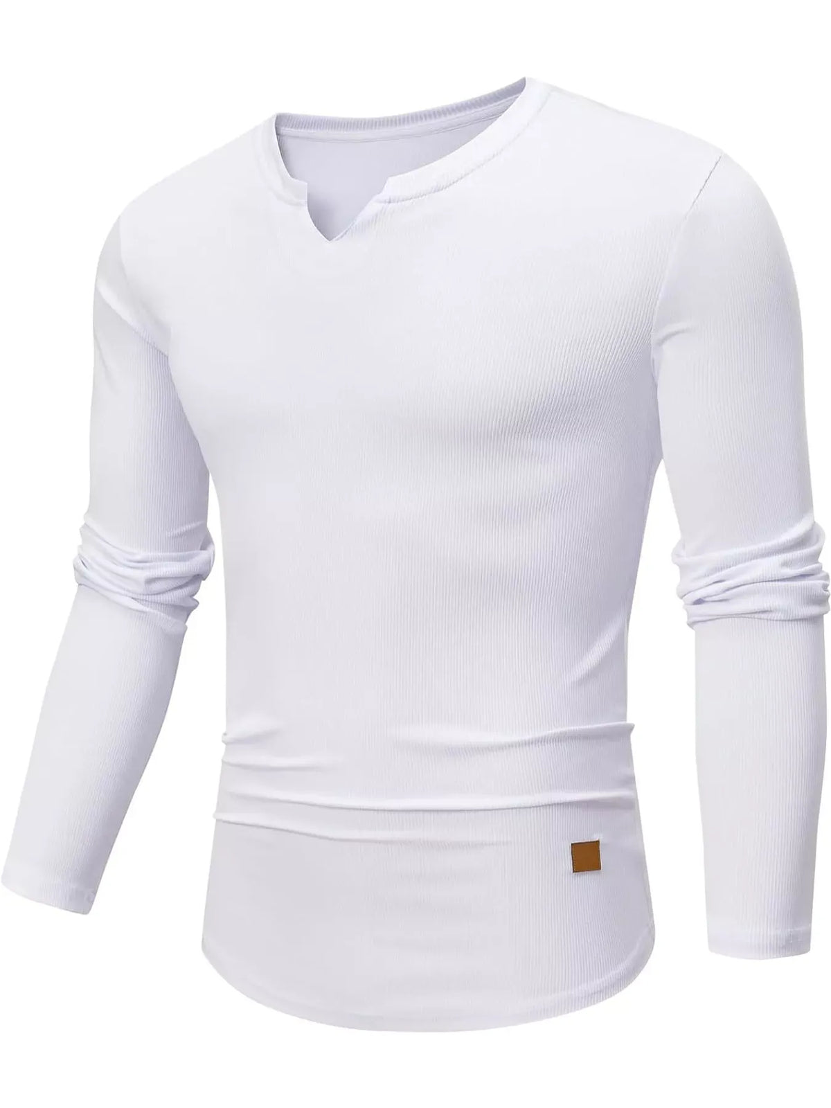 Men's Ribbed Slim-Fit Long-Sleeve Henley — photo 4
