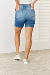 Judy Blue Quinn Tummy-Control Double Button Bermuda Denim Shorts — product view 3