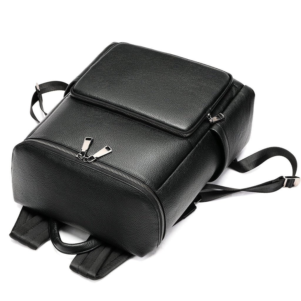 Men's Genuine Leather Laptop Backpack – Business Commuter Bag