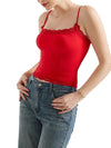 Women's lace-trim cami top