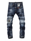 Rivet Distressed Slim Jeans for men