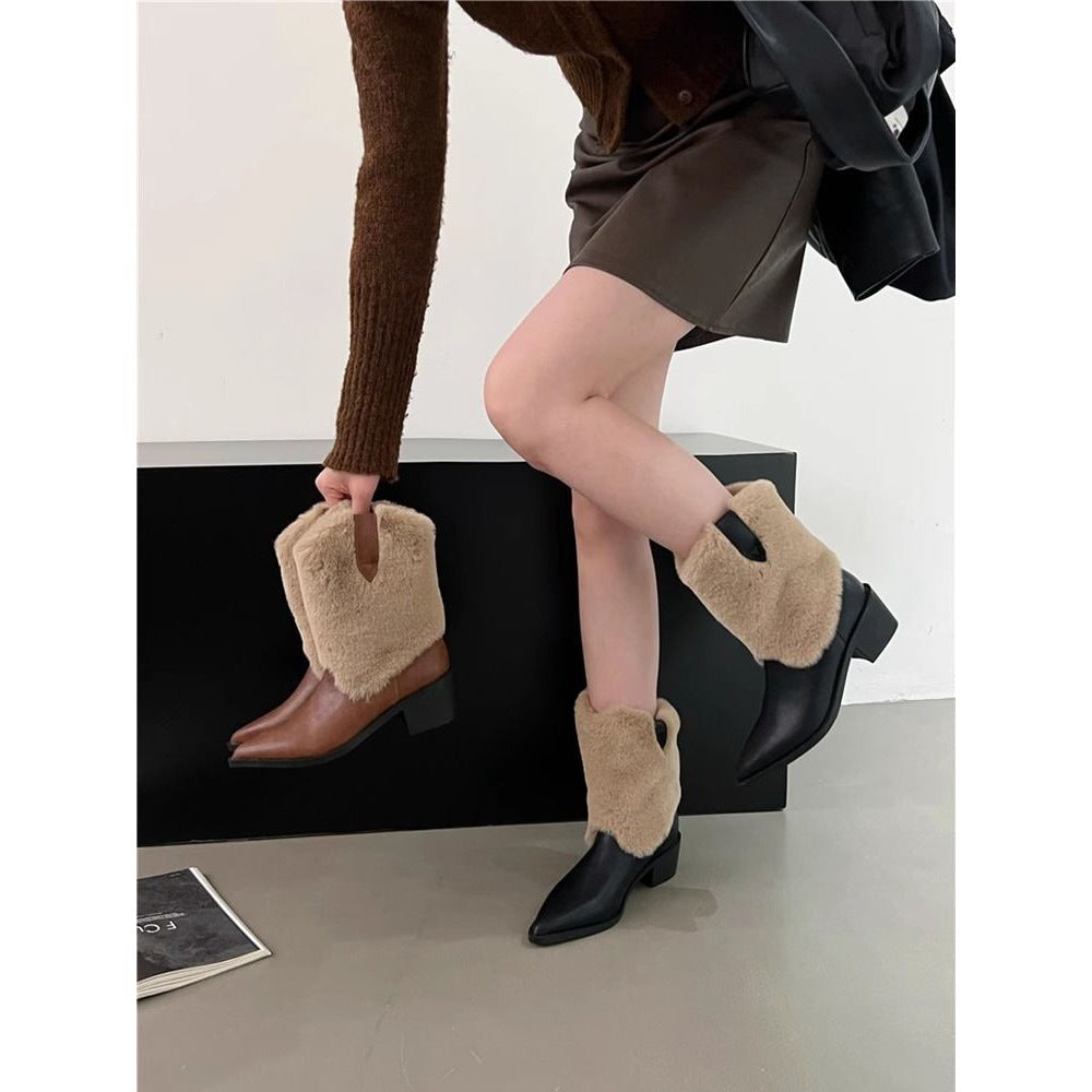 Women's Vintage Western Cotton Boots