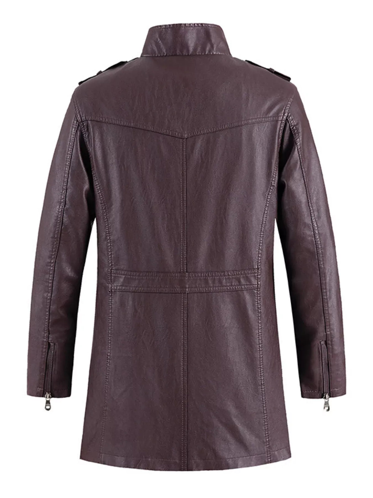 Men's Zip-Up Leather-Look Jacket — photo 14