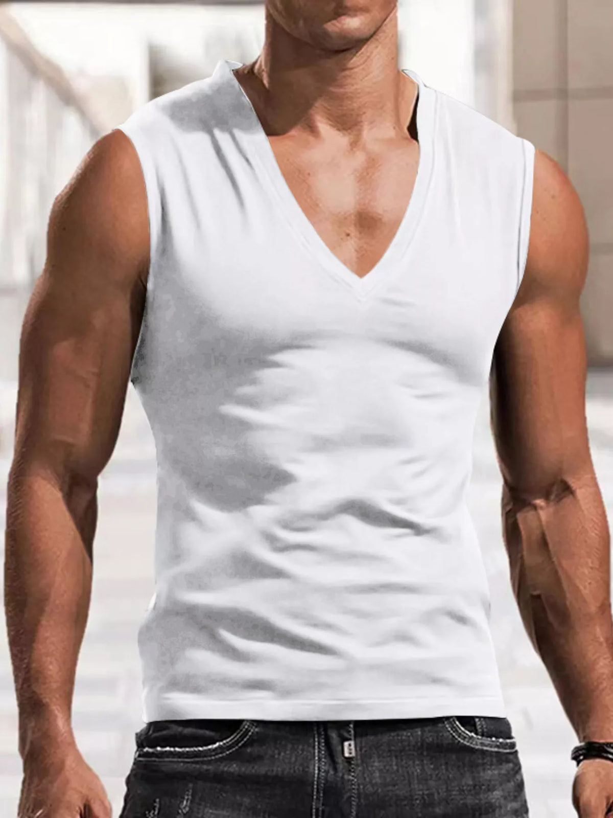 Men’s Lightweight V-Neck Tank Top