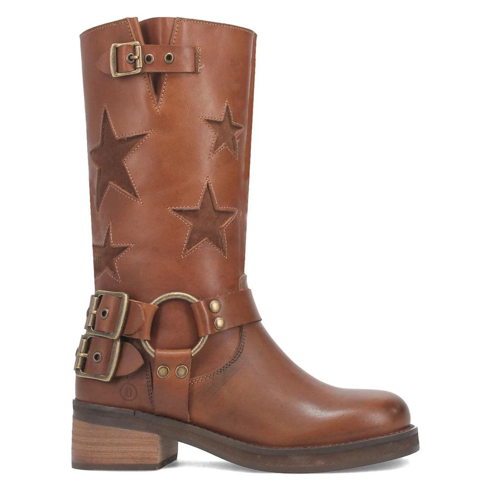 Women's Stitched Belt Buckle Ankle Boots – Chunky Low Heel, Round Toe, Slip-On