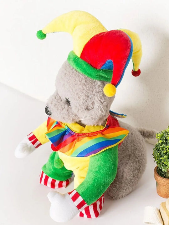 Another view: Clown Pet Costume with Hat