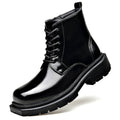 Women's Insulated Side Zipper Boots - Wedge Heel High Shaft Winter Boots with Rubber Sole