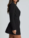 Lapel-collar tie-waist blazer — alternate product view 3